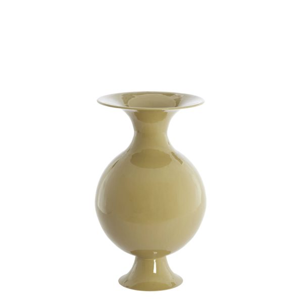 Light & Living Vaas deco Ø26x45 cm BOLULLA glans olijf groen