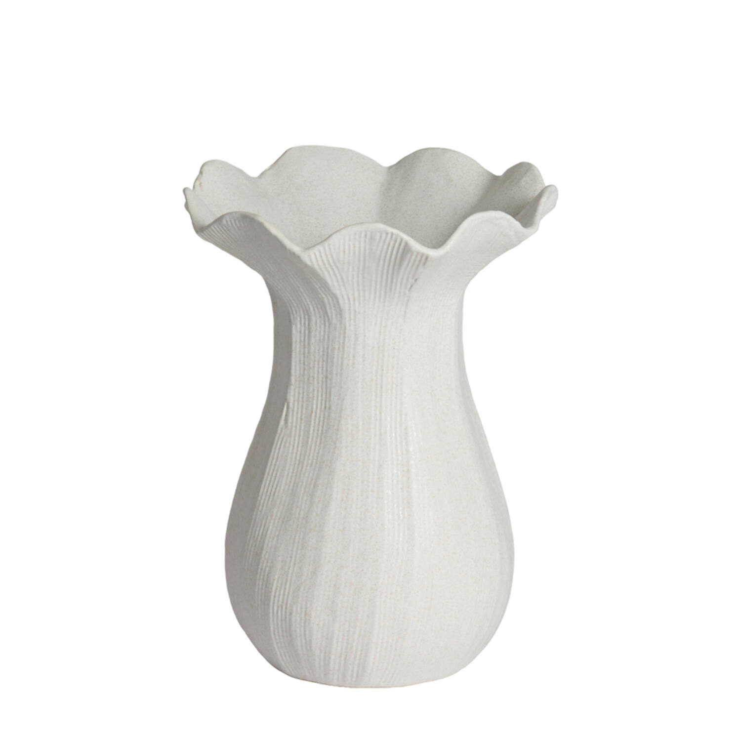 Light & Living Vaas deco Ø23,5x30,5 cm ZENORA keramiek mat crème