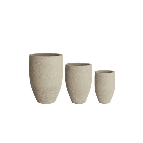 Light & Living Pot deco S/3 Ø30x46+Ø40x55+Ø52x71 cm SIROLO zand