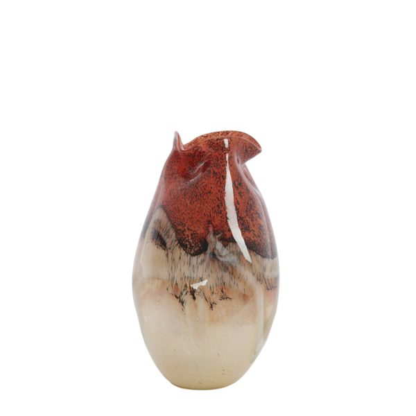Light & Living Vaas Ø18x32 cm JORIEN glas rood+taupe