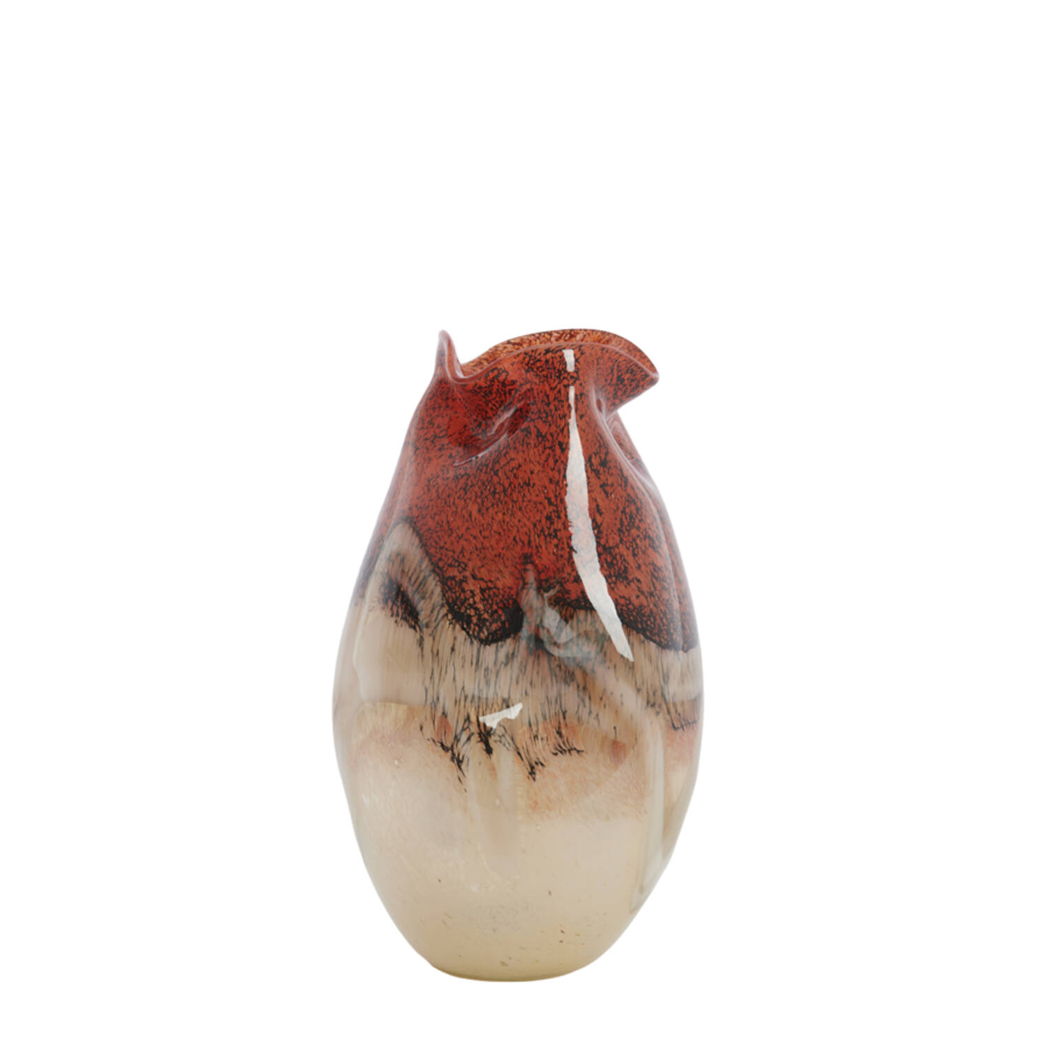 Light & Living Vaas Ø18x32 cm JORIEN glas rood+taupe