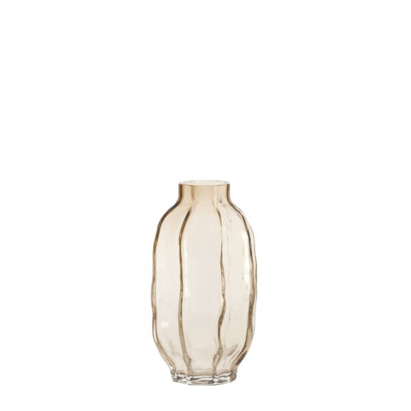 Light & Living Vaas Ø20,5x38 cm TEJEDA glas transparant licht bruin