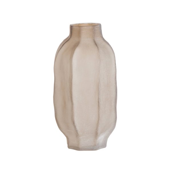 Light & Living Vaas Ø20,5x38 cm TEJEDA glas licht bruin