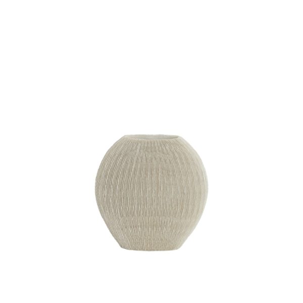 Light & Living Vaas deco 41x13x39,5 cm BUBIO crème