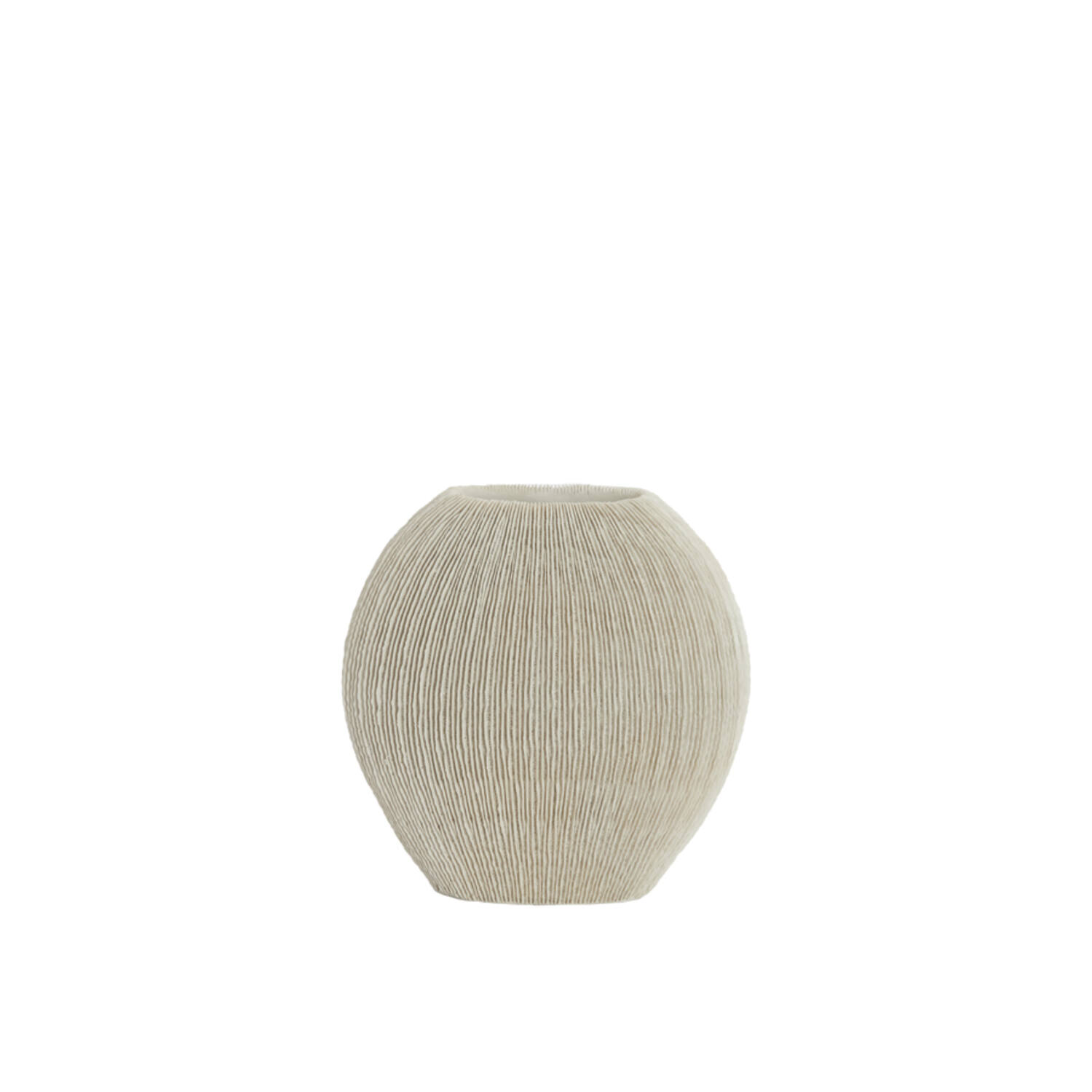 Light & Living Vaas deco 41x13x39,5 cm BUBIO crème