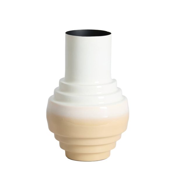 Light & Living Vaas deco Ø24x36 cm CARIMA crème+beige