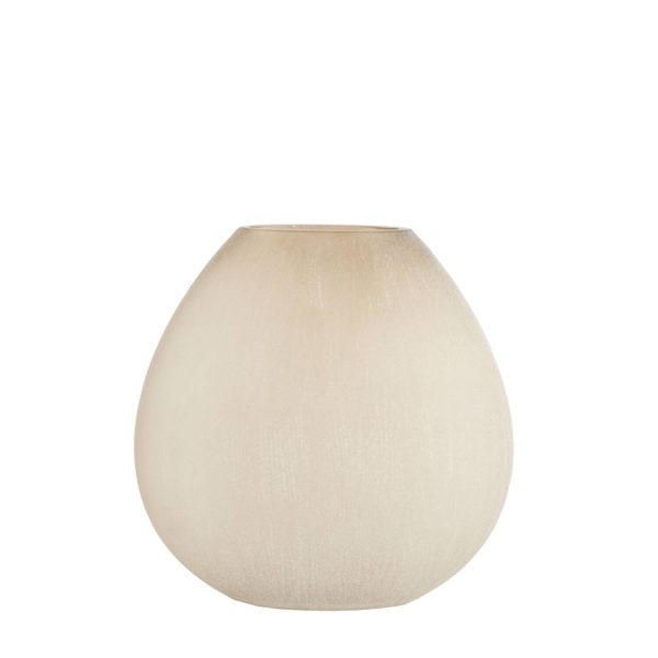 Light & Living Vaas 43x16x43 cm SANTINO glas mat licht bruin