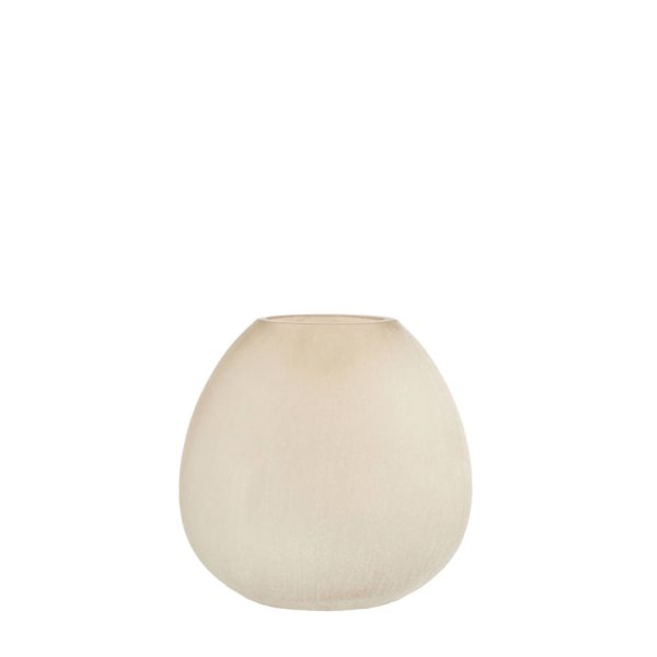 Light & Living Vaas 33x13x33,5 cm SANTINO glas mat licht bruin