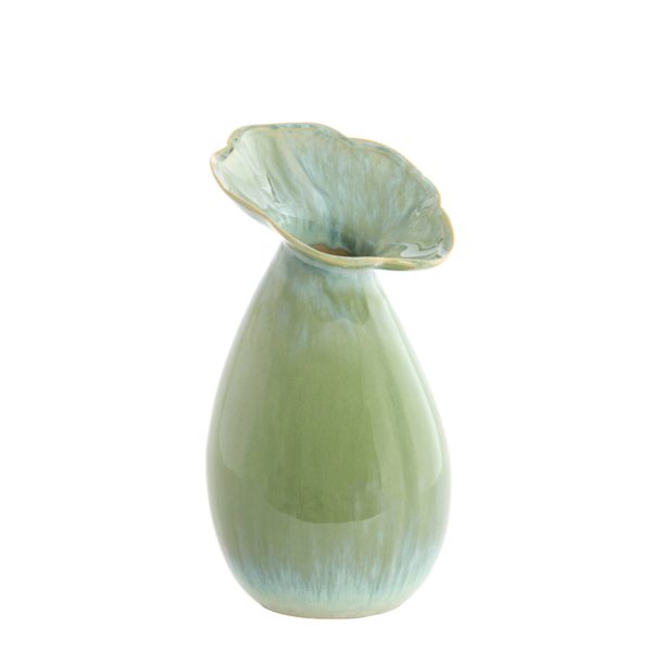 Light & Living Vaas deco Ø15,5x29 cm CULLA keramiek groen+licht blauw