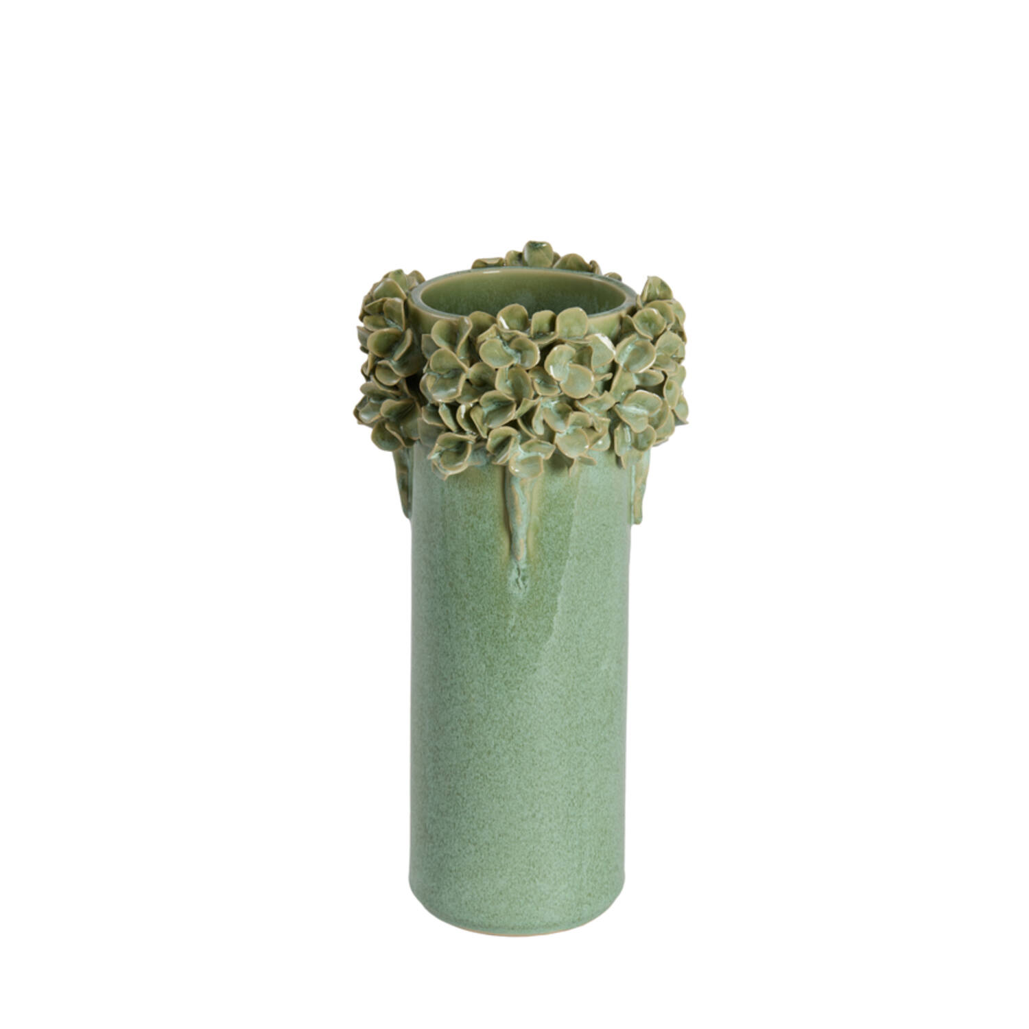 Light & Living Vaas deco Ø16x31 cm LUSERNA keramiek mint groen