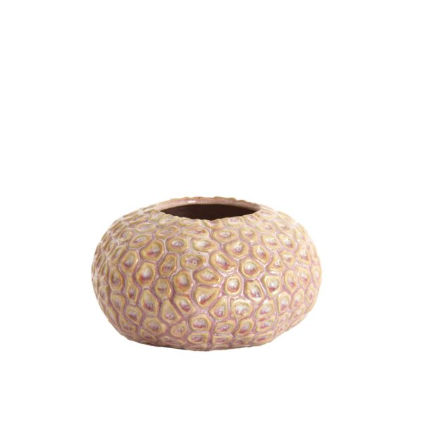 Light & Living Theelicht Ø16,5x9,5 cm CAREZZA keramiek licht roze