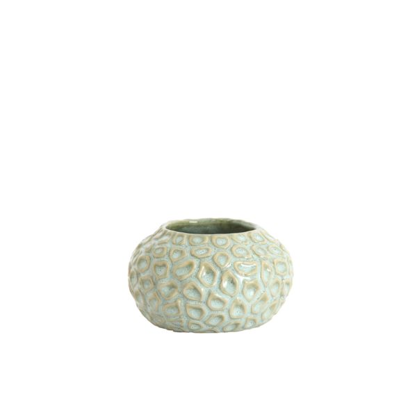 Light & Living Theelicht Ø12x7,5 cm CAREZZA keramiek licht groen