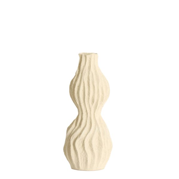 Light & Living Vaas deco 16,5x15,5x39 cm VANIA keramiek crème