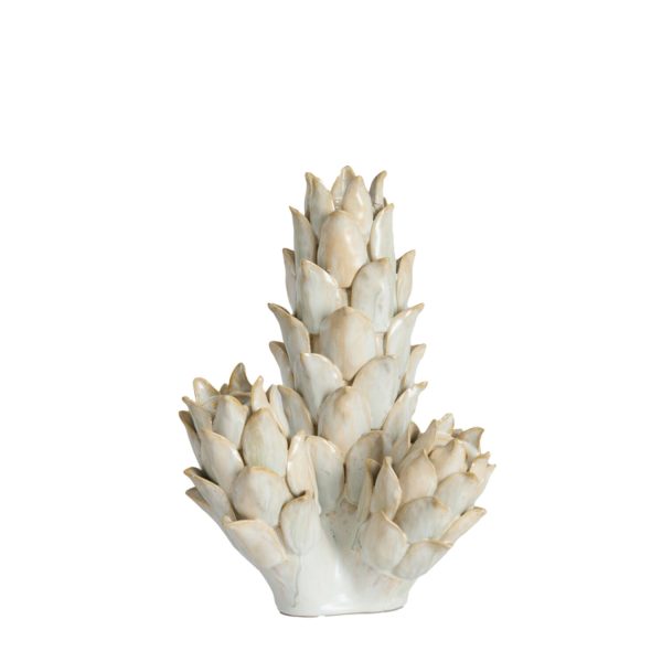 Light & Living Vaas deco 19,5x17x27,5 cm CARCIOFO keramiek crème+beige
