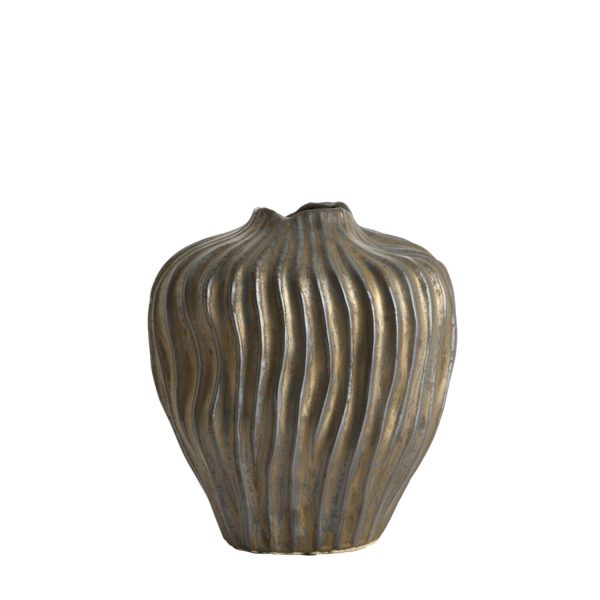 Light & Living Vaas deco 30x19x35 cm VECHHIA keramiek antiek brons