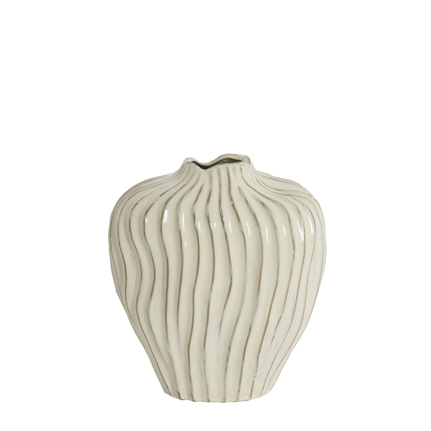 Light & Living Vaas deco 30x19x35 cm VECHHIA keramiek crème