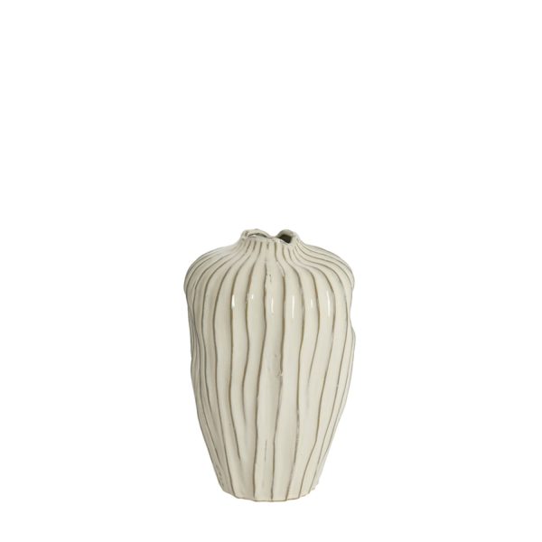 Light & Living Vaas deco Ø19x30 cm VECHHIA keramiek crème