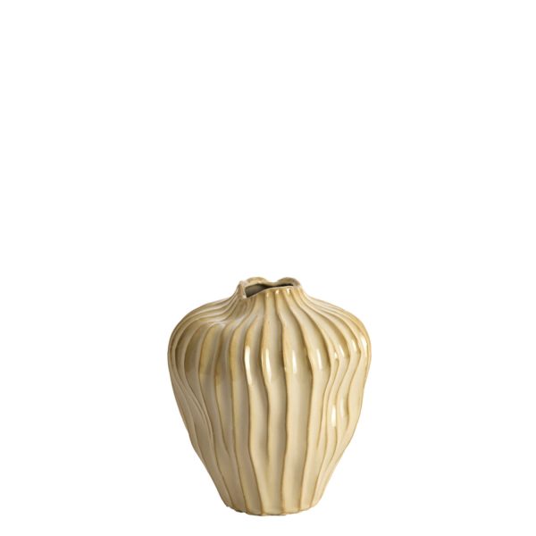 Light & Living Vaas deco Ø19x30 cm VECHHIA keramiek licht bruin