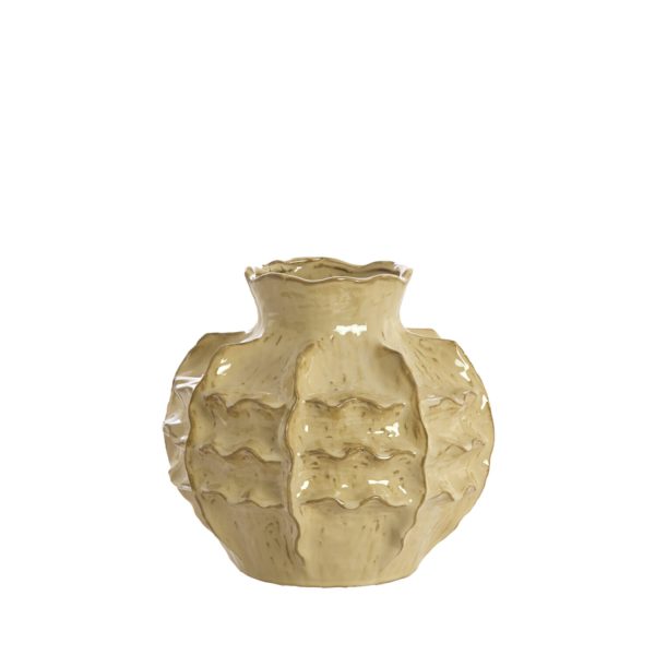 Light & Living Vaas deco Ø30x28 cm LOSETO keramiek licht bruin
