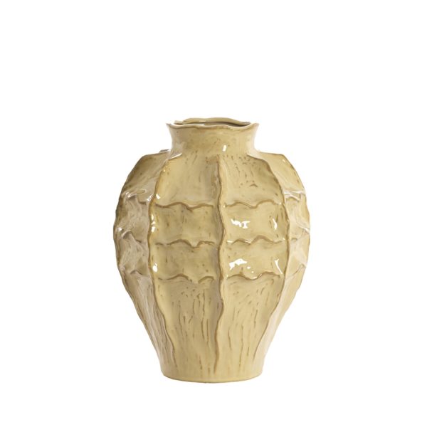 Light & Living Vaas deco Ø26x35 cm LOSETO keramiek licht bruin