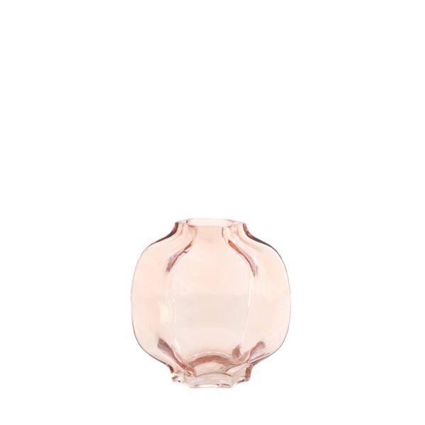 Light & Living Vaas Ø18x18 cm FALZES glas transparant roze