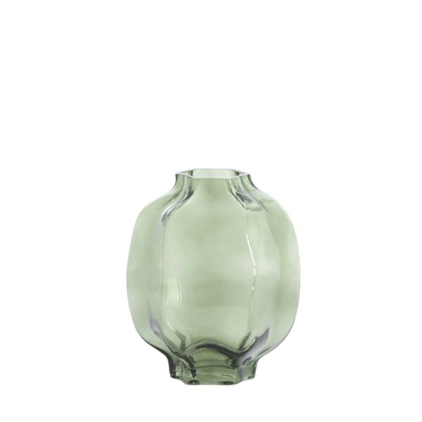 Light & Living Vaas Ø22x23,5 cm FALZES glas transparant donker groen