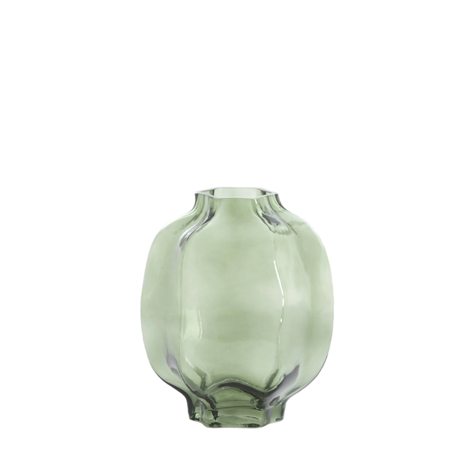 Light & Living Vaas Ø22x23,5 cm FALZES glas transparant donker groen