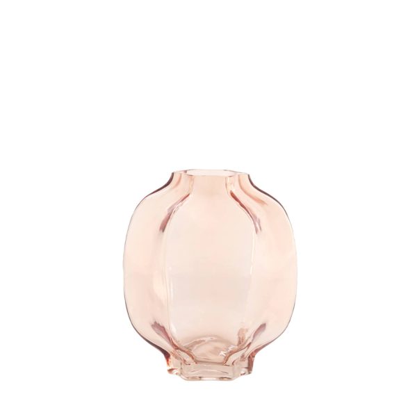 Light & Living Vaas Ø22x23,5 cm FALZES glas transparant roze