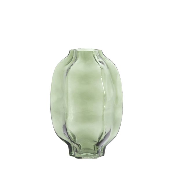 Light & Living Vaas Ø20x30 cm FALZES glas transparant donker groen