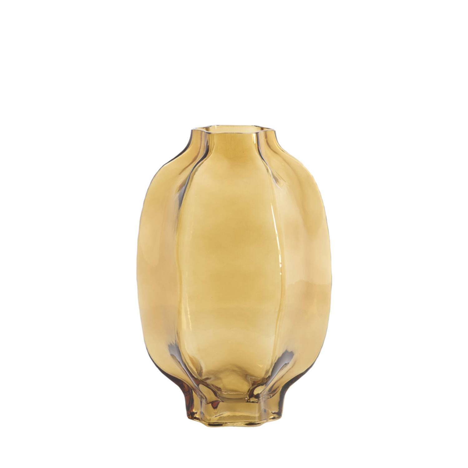 Light & Living Vaas Ø20x30 cm FALZES glas transparant amber