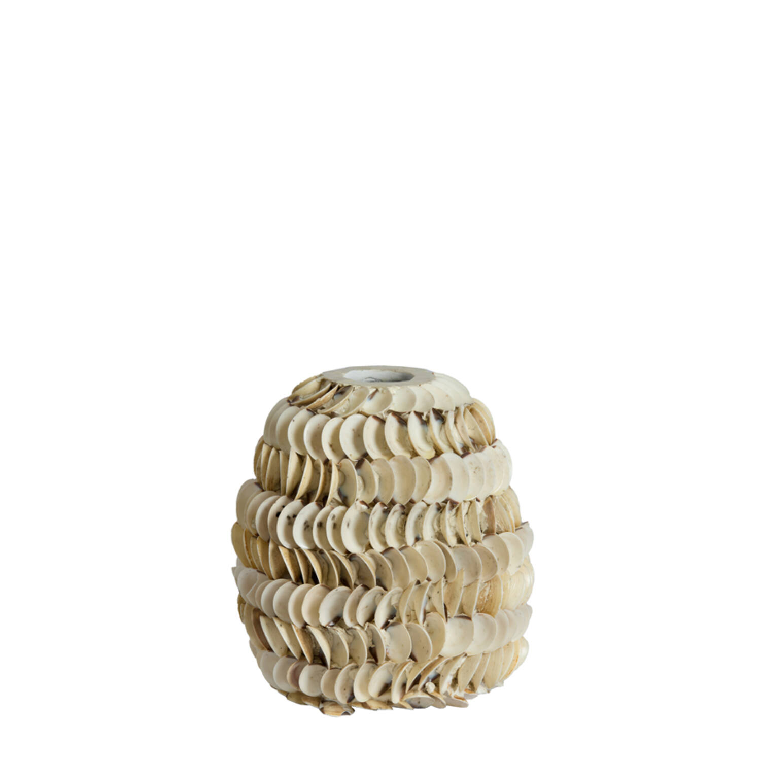 Light & Living Vaas deco Ø20x21 cm SARRIA bamboe+schelp crème