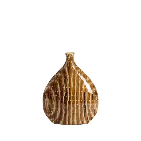 Light & Living Vaas deco 25x11x32 cm LORCA bamboe bruin