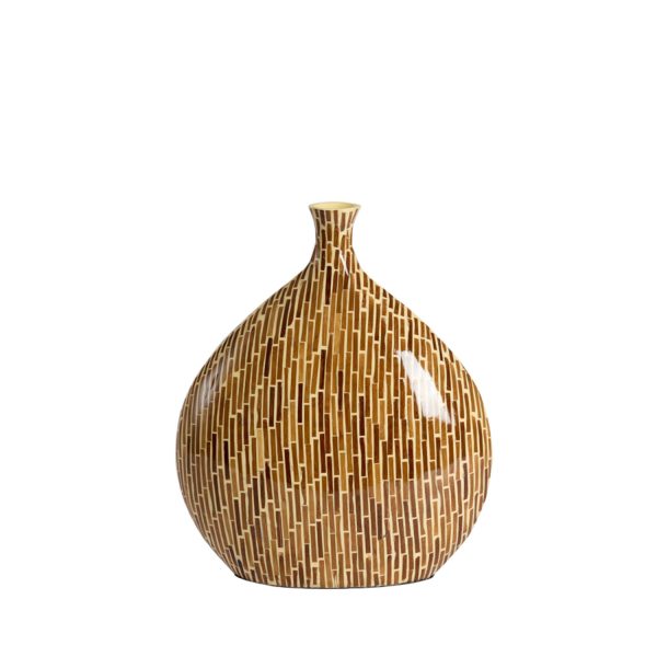 Light & Living Vaas deco 33x13x38 cm LORCA bamboe bruin