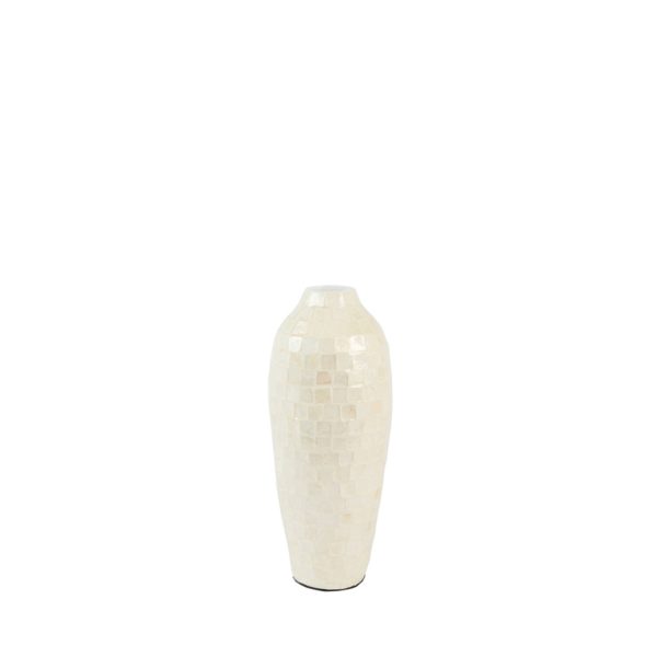Light & Living Vaas deco Ø17x40 cm TUDELA crème