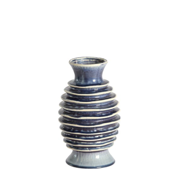 Light & Living Vaas deco Ø17,5x30 cm PREDOSA keramiek blauw