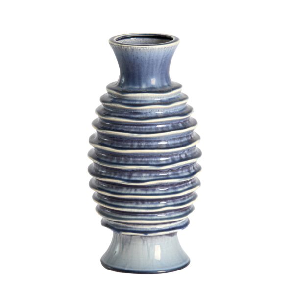 Light & Living Vaas deco Ø20x40,5 cm PREDOSA keramiek blauw