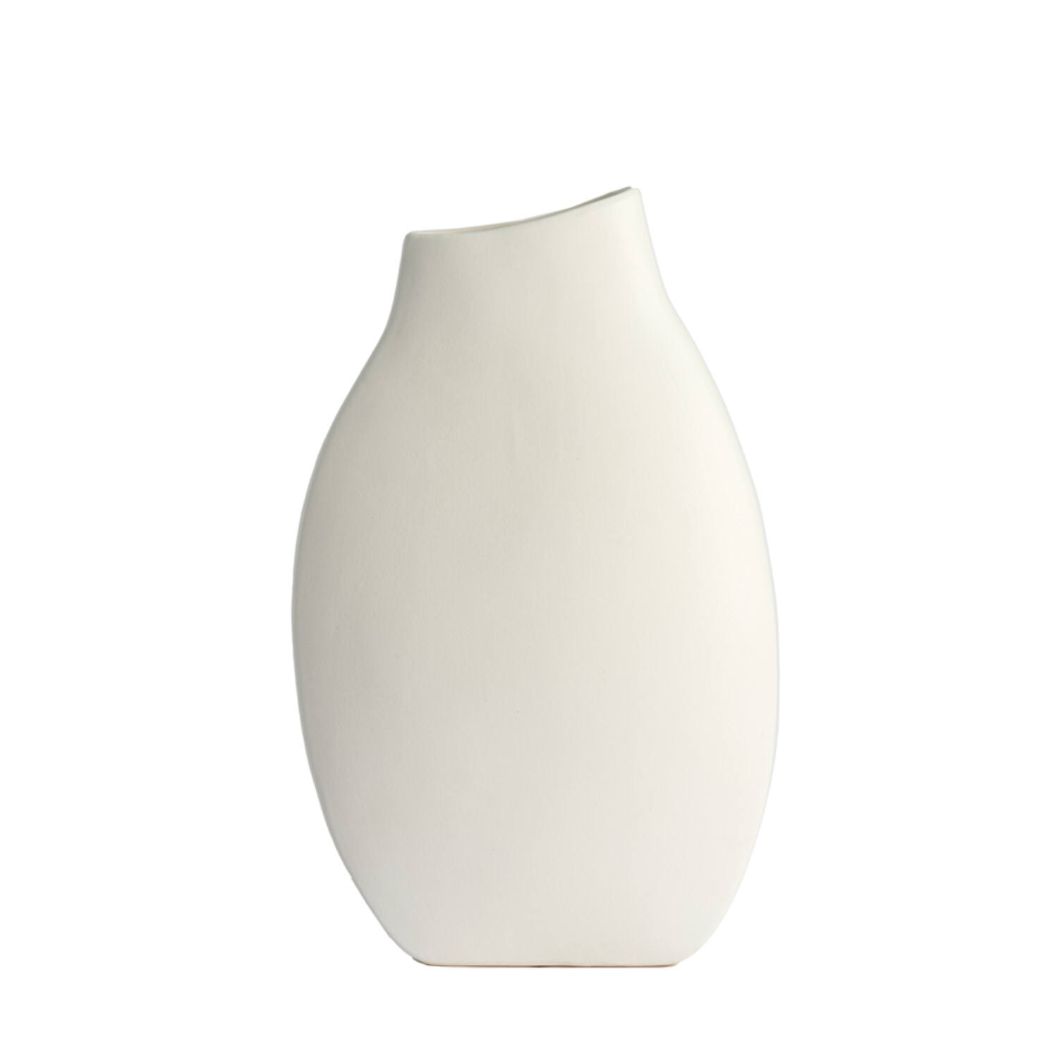 Light & Living Vaas deco 26x11x41,5 cm VOLANO keramiek mat crème