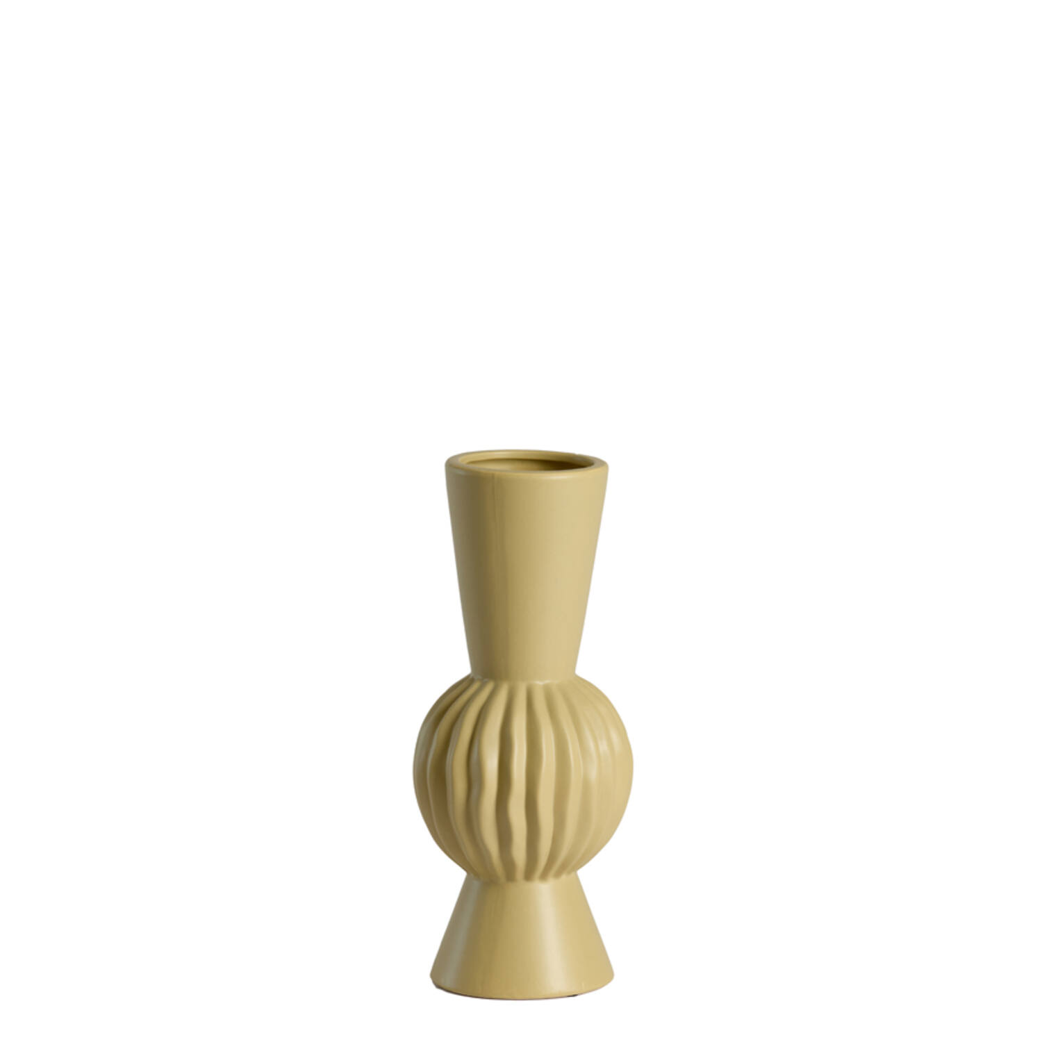 Light & Living Vaas deco Ø13,5x33 cm SUZZARA keramiek licht olijf groen