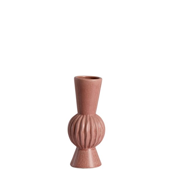 Light & Living Vaas deco Ø13,5x33 cm SUZZARA keramiek oud roze