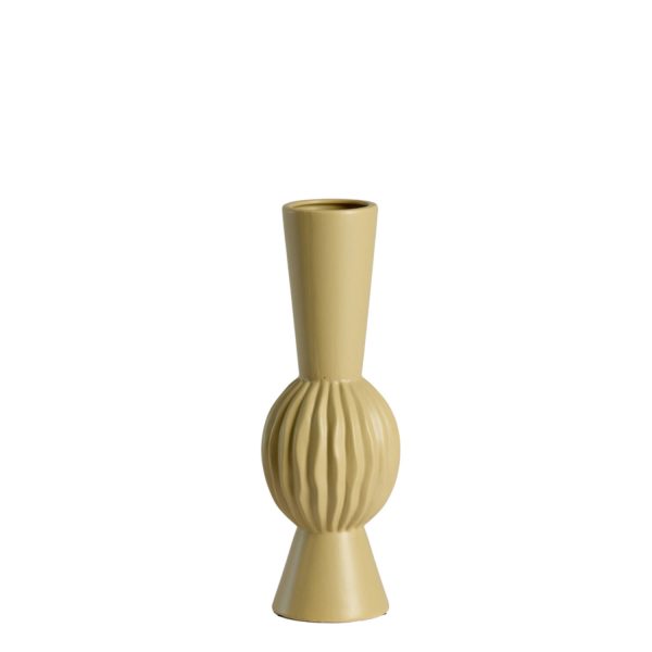 Light & Living Vaas deco Ø13,5x40,5 cm SUZZARA keramiek licht olijf groen