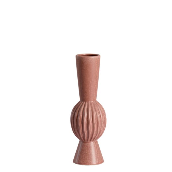 Light & Living Vaas deco Ø13,5x40,5 cm SUZZARA keramiek oud roze