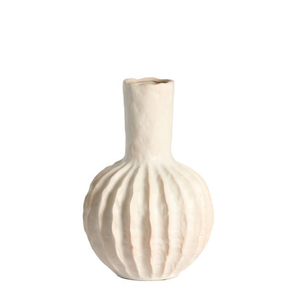 Light & Living Vaas deco Ø27x40,5 cm SENAGO keramiek crème