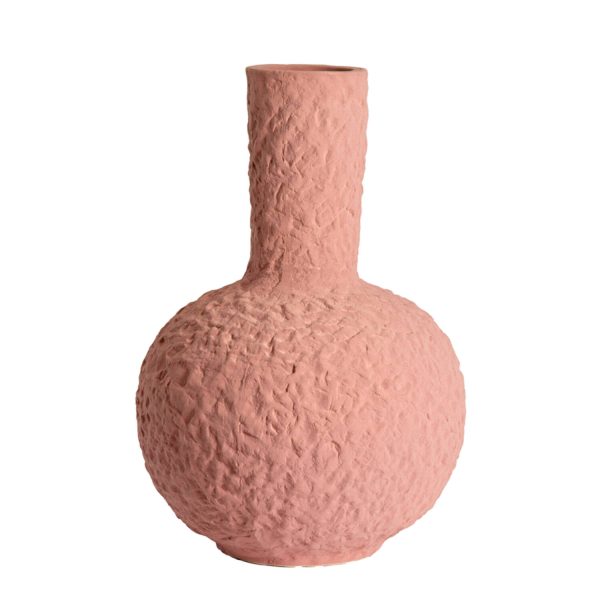 Light & Living Vaas deco Ø27x40 cm SACILE keramiek mat oud roze