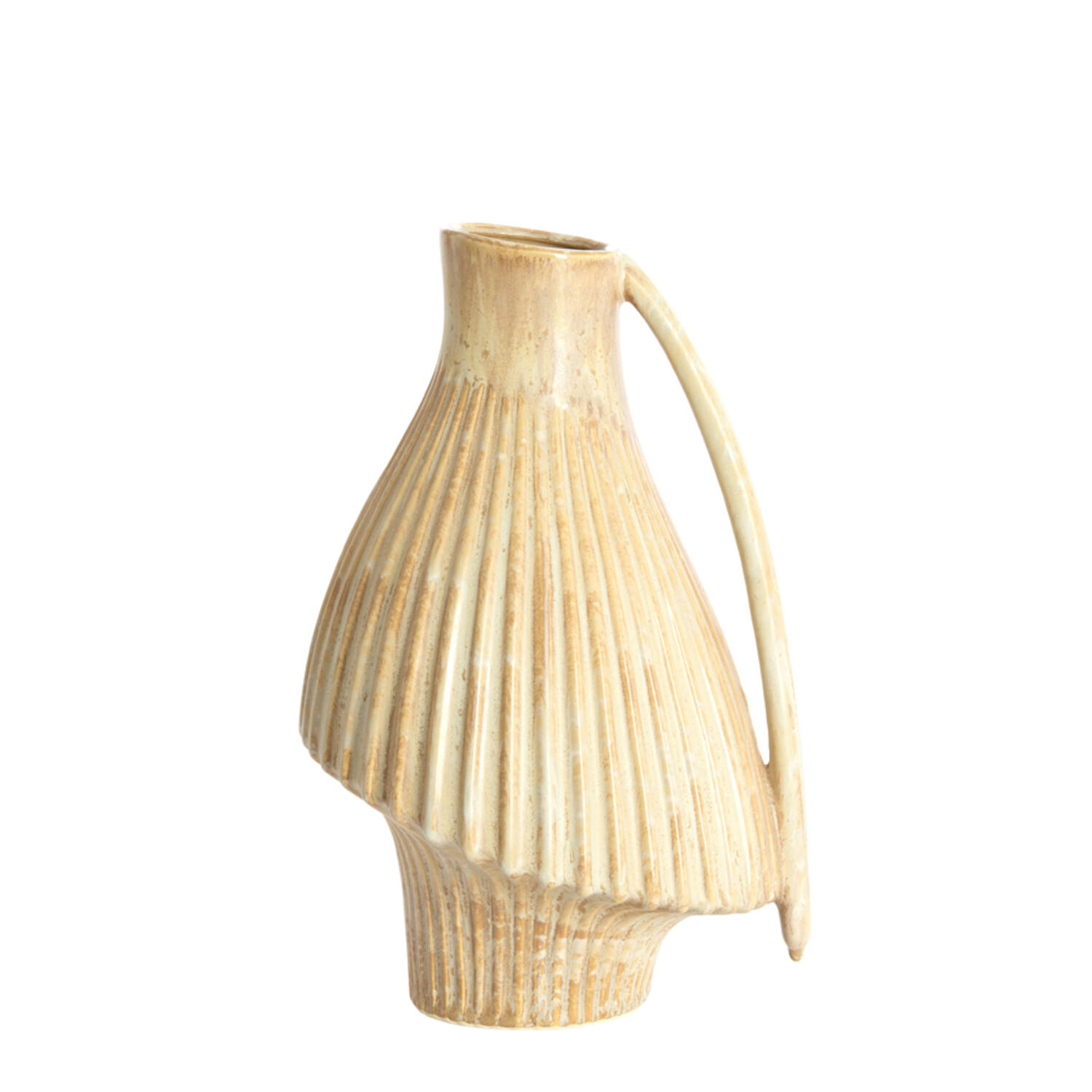 Light & Living Vaas deco 25,5x23x39,5 cm FORLA keramiek crème+oranje-bruin