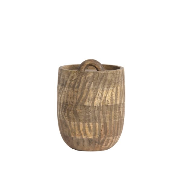 Light & Living Deco box Ø14,5x20 cm VEDRA mango hout antiek licht bruin