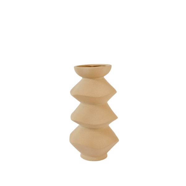 Light & Living Vaas deco Ø21,5x38,5 cm LOXLEY keramiek mat zand