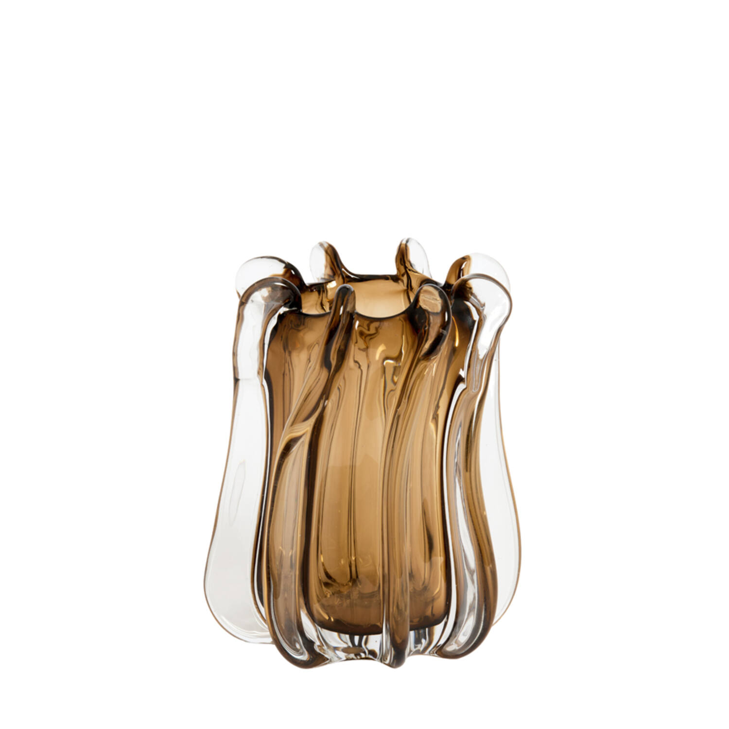 Light & Living Vaas Ø18,5x23 cm MIROLA glas bruin
