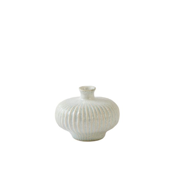Light & Living Vaas deco 20x17,5x16,5 cm IMADA keramiek licht blauw-crème