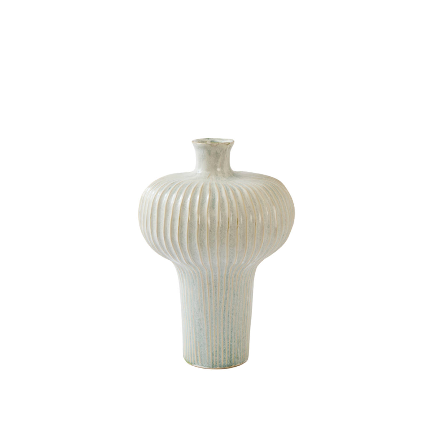 Light & Living Vaas deco Ø26x37 cm IMADA keramiek licht blauw-crème