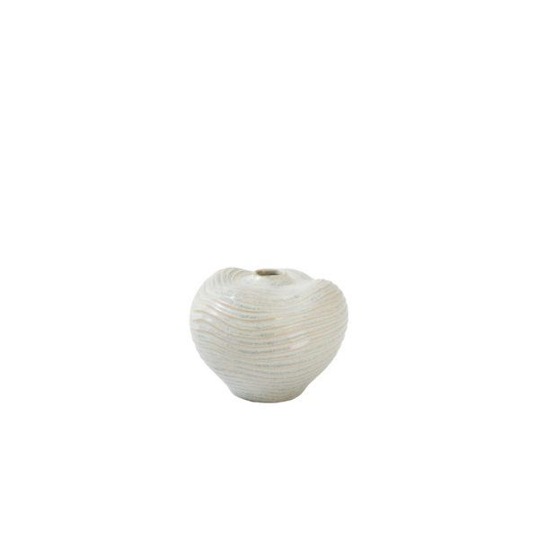 Light & Living Vaas deco Ø20x15,5 cm ERQUITO keramiek licht blauw-crème